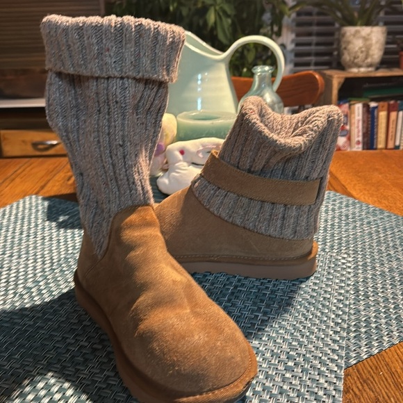 Ugg Uggs Cambridge Chestnut Knit Leather Size 7 - Picture 5 of 7